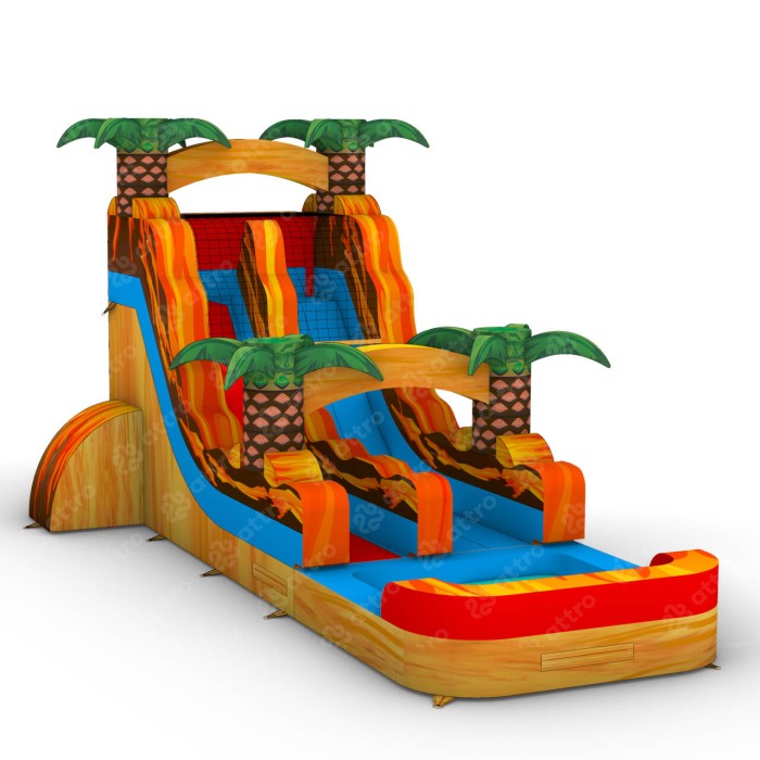 Надувная водная горка "Зов Джунглей" 8,5*5*4,5 м