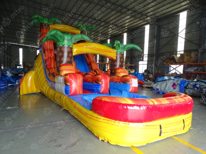 Надувная водная горка "Зов Джунглей" 8,5*5*4,5 м