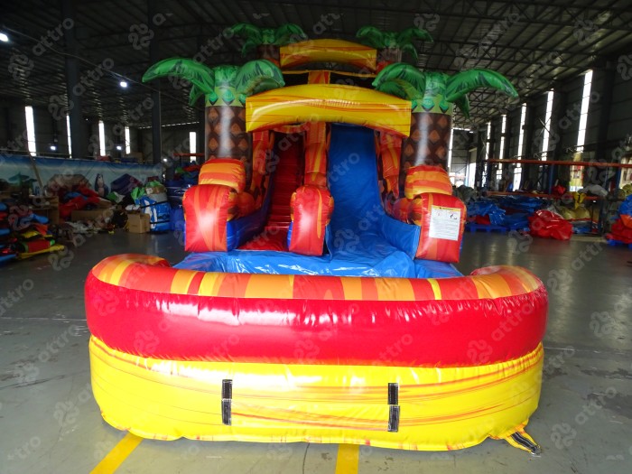 Надувная водная горка "Зов Джунглей" 8,5*5*4,5 м