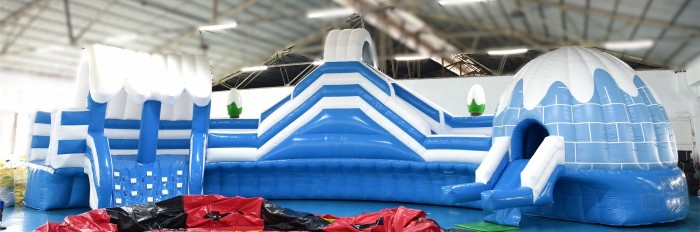 Надувной аквапарк "Северный полюс" 21*21*6 м