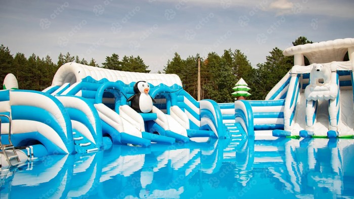 Надувной аквапарк "Северный полюс" 21*21*6 м