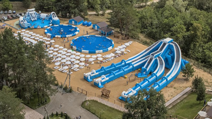 Надувной аквапарк "Северный полюс" 21*21*6 м