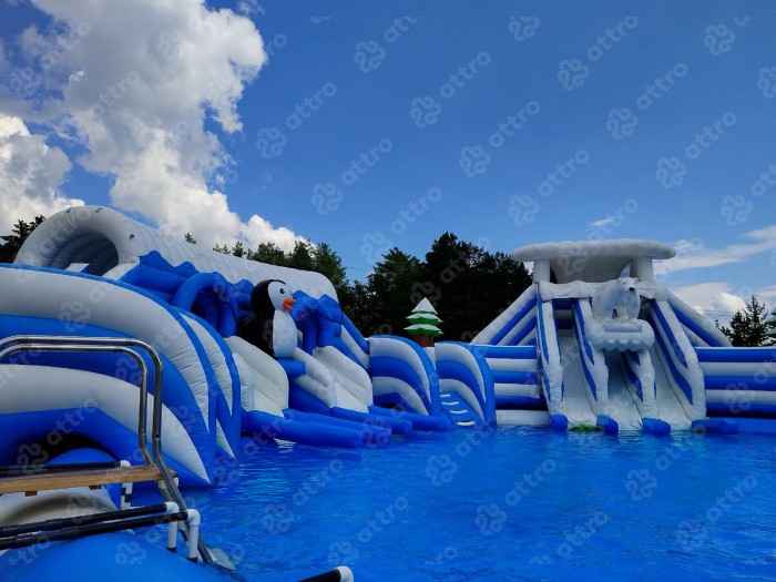 Надувной аквапарк "Северный полюс" 21*21*6 м