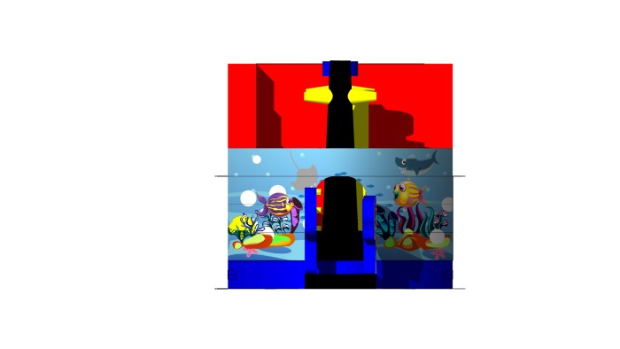 Надувная горка "Маленькие пираты" 7,6*4*4 м