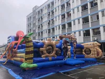 Надувная горка "Пираты" 12*9*4,2 м