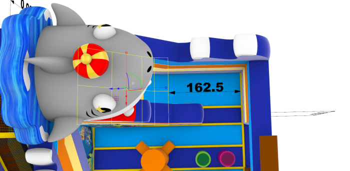 Надувная горка "Сокровища моря" 5*4,5*4,8 м