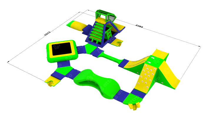 Надувной аквапарк «Спорт парк 35» 24*19*2,8 м 