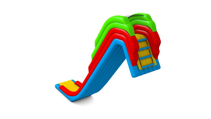 Надувная водная горка для яхты