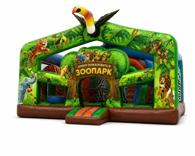 Надувной батут "Зоопарк" 6*5*5 м