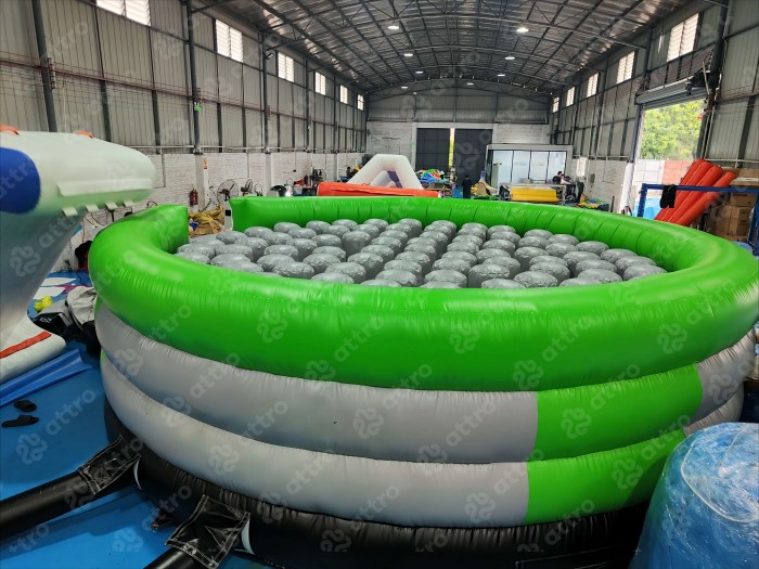 Надувная вышка с подушкой "Прыжок с высоты" 12*6*7 м