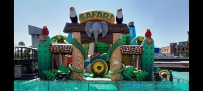 Надувной батут "Сафари" 10*6*4,15 м Б/У