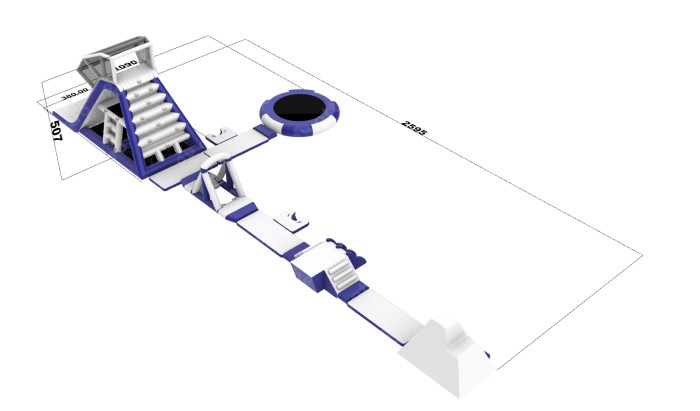 Надувной аквапарк «Спорт парк» 26*11м