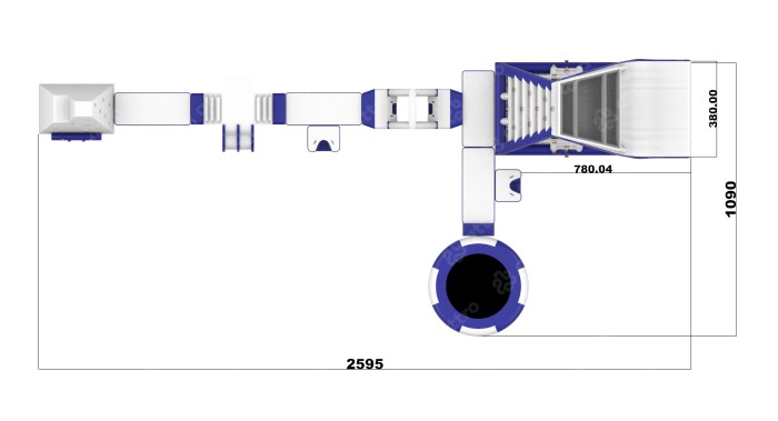 Надувной аквапарк «Спорт парк» 26*11м