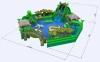 Надувной аквапарк "Тропические джунгли" 24,5*22*7,3 м