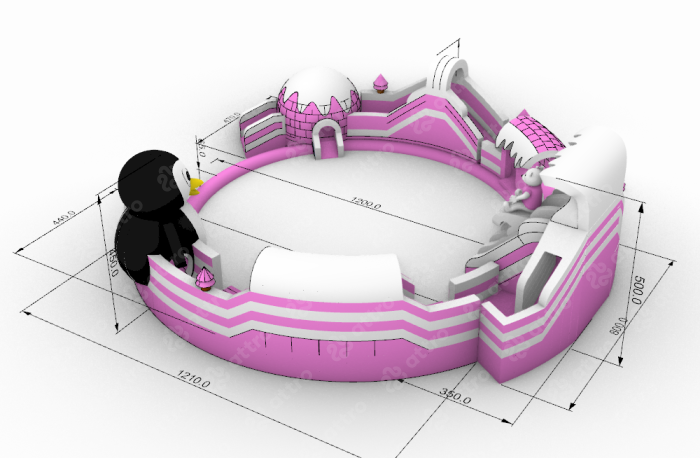 Надувной аквапарк "Северный полюс" 15*15