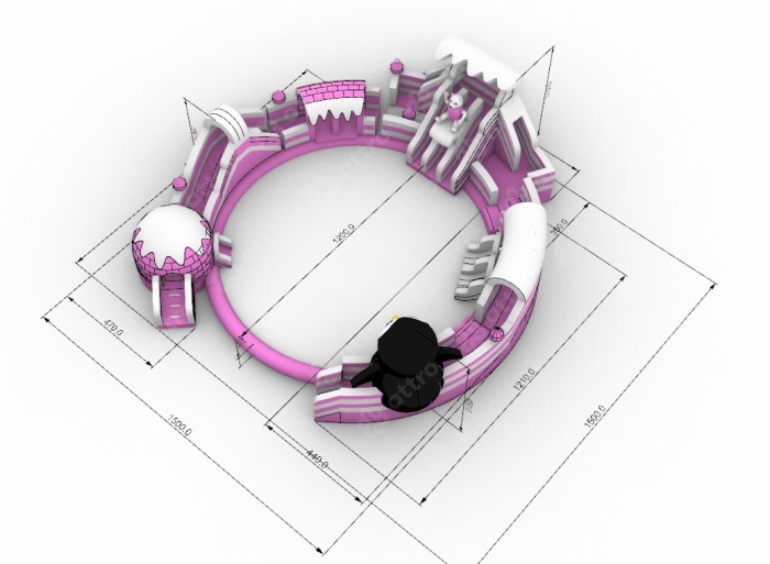 Надувной аквапарк "Северный полюс" 15*15