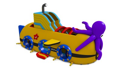 Надувной батут &quot;Субмарина&quot; 20*8*10 м