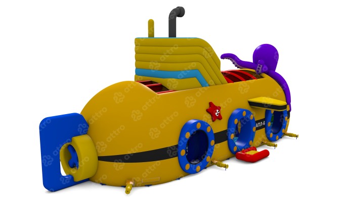 Надувной батут "Субмарина" 20*8*10 м