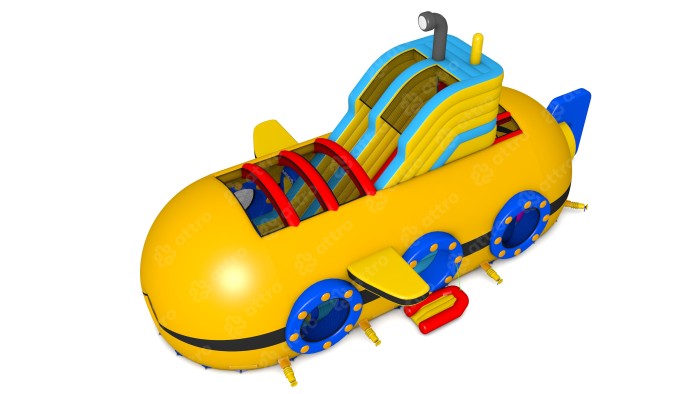 Надувной батут "Субмарина" 20*8*10 м