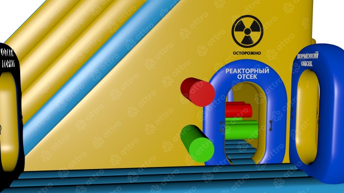 Надувной батут "Субмарина" 20*8*10 м