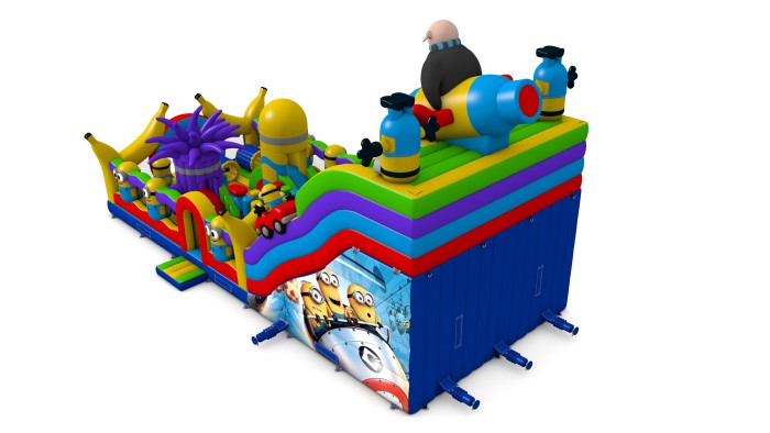 Надувной батут "Миньоны" 16*7*8,5 м