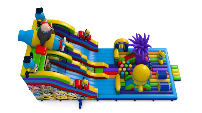 Надувной батут "Миньоны" 16*7*8,5 м