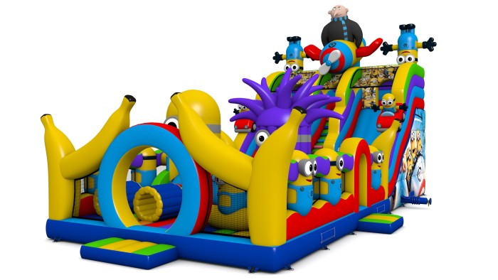 Надувной батут "Миньоны" 16*7*8,5 м