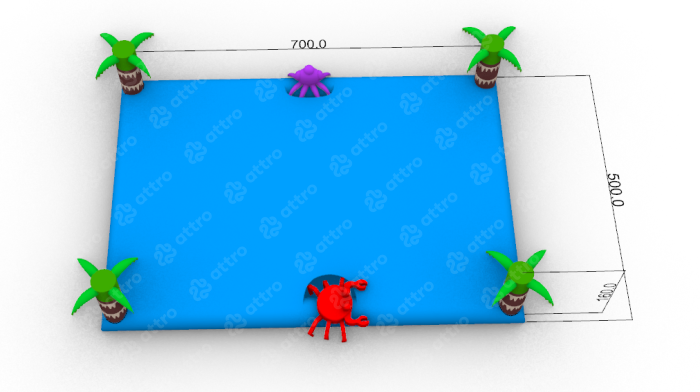 Надувной бассейн 7*5*0,65 м