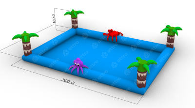 Надувной бассейн 7*5*0,65 м