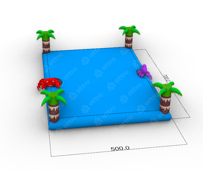 Надувной бассейн 7*5*0,65 м