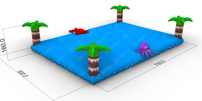 Надувной бассейн 7*5*0,65 м