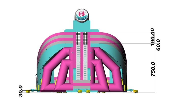 Водная надувная горка "Триппо" 35*15*14 м