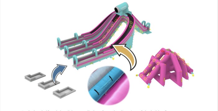 Водная надувная горка "Триппо" 35*15*14 м