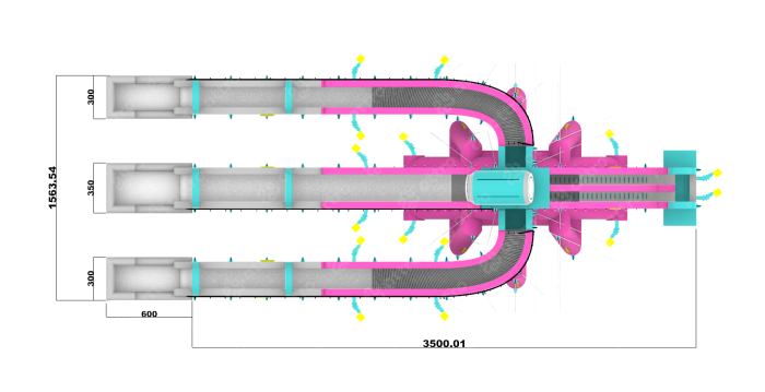 Водная надувная горка "Триппо" 35*15*14 м