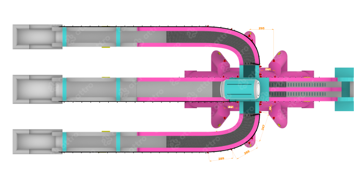 Водная надувная горка "Триппо" 35*15*14 м