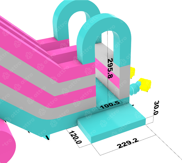 Водная надувная горка "Триппо" 35*15*14 м