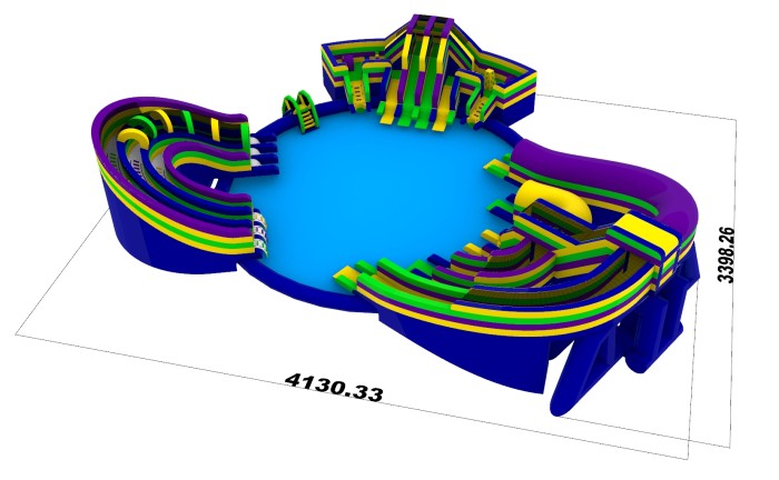 Надувной аквапарк "Мэджик" 41,5*34*9 м