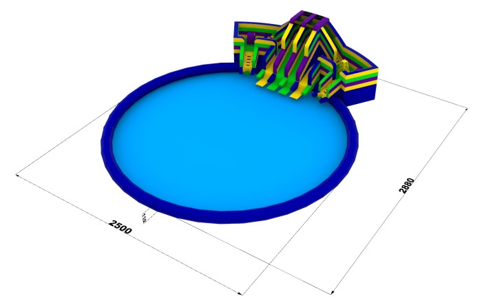 Надувной аквапарк "Мэджик" 41,5*34*9 м