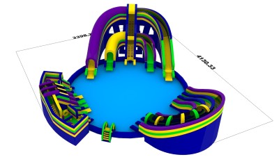 Надувной аквапарк &quot;Мэджик&quot; 41,5*34*9 м