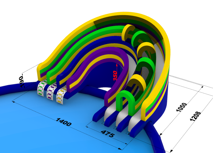 Надувной аквапарк "Мэджик" 41,5*34*9 м