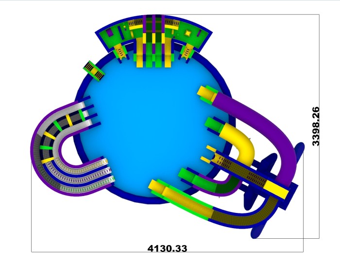 Надувной аквапарк "Мэджик" 41,5*34*9 м