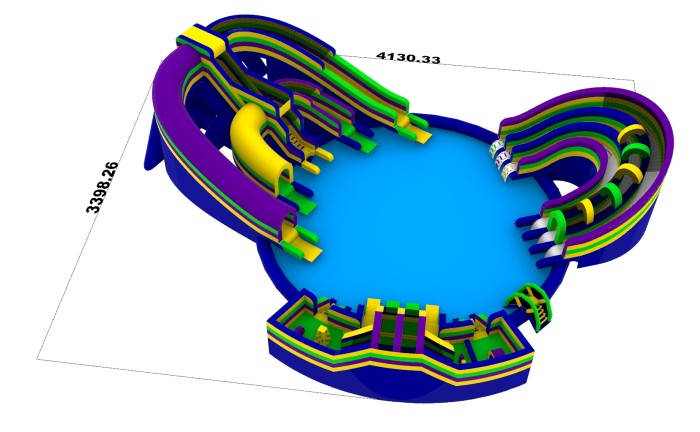 Надувной аквапарк "Мэджик" 41,5*34*9 м