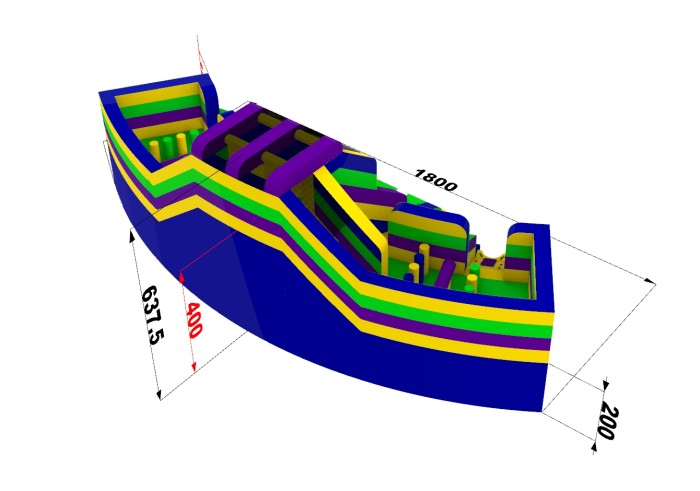 Надувной аквапарк "Мэджик" 41,5*34*9 м