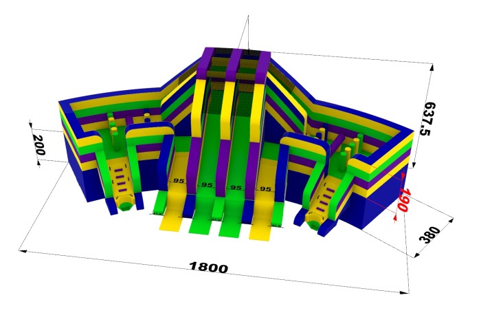 Надувной аквапарк "Мэджик" 41,5*34*9 м
