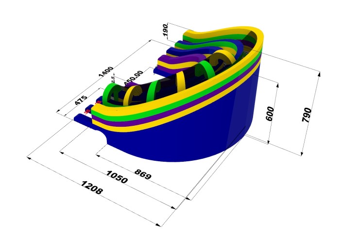 Надувной аквапарк "Мэджик" 41,5*34*9 м