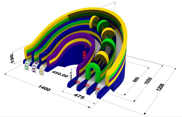 Надувной аквапарк "Мэджик" 41,5*34*9 м