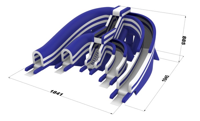 Надувной аквапарк "Мэджик" 41,5*34*9 м
