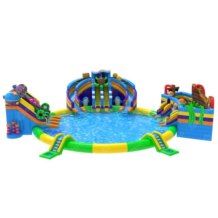 Надувной аквапарк "Подводная лодка" 27*25*7,1 м