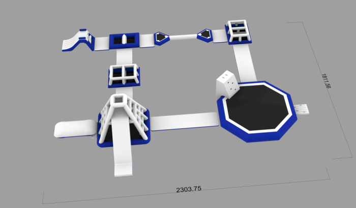 Надувной аквапарк "Квадрат"