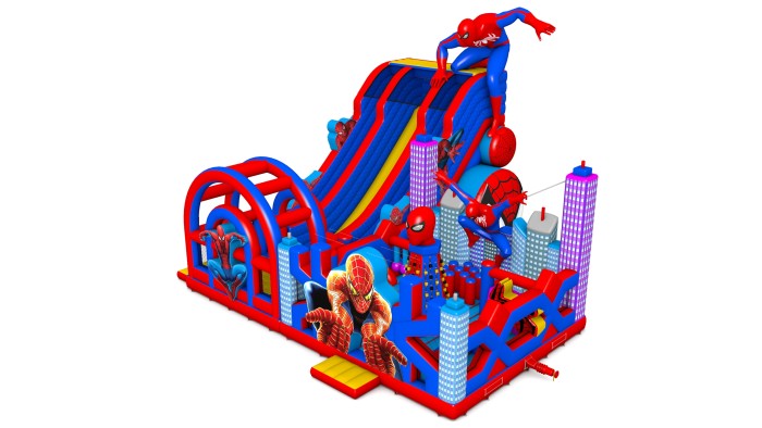Надувная горка "Спайдермен" 16*14*11 м